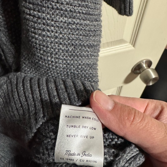 PACT Organic cotton grey sweater dress sustainable size large - Picture 5 of 5